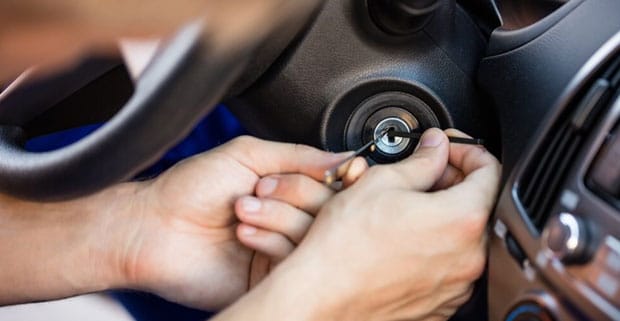Lockpicker Tools In To Start A Car — Locksmiths in Robina, QLD