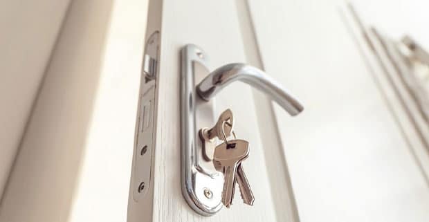 Metal Door Knobs With Keys — Plumbers in Burleigh Heads, QLD