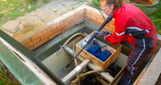 Plumber Cleans Septic Tanks — Plumbers in Broadbeach, QLD
